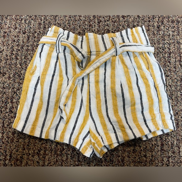 Love Tree Pants - Love Tree Fabric Striped Shorts, Size Small